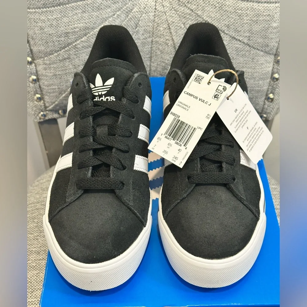 Adidas Campus Throwback Design, VULC J IH8038 Sneakers, Size 7